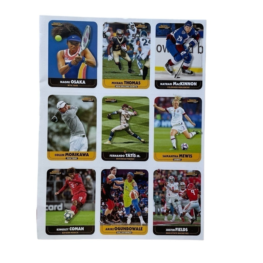 2020 SI Sports Illustrated for Kids Collin Morikawa Naomi Osaka Uncut Sheet